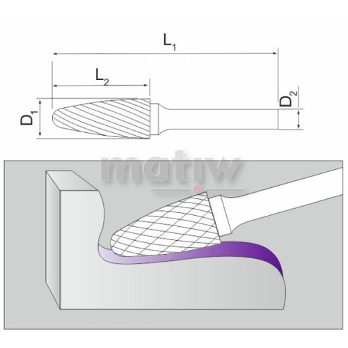 Frez pilnik trzpieniowy łukowy zaokrąglony typ F INOX 10 mm FESTA.jpg