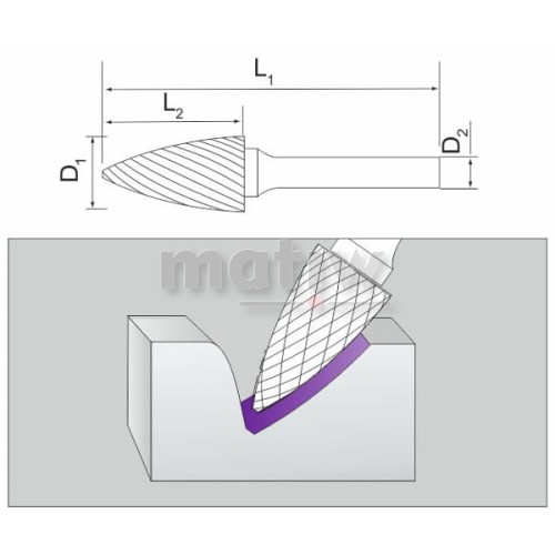 Frez pilnik trzpieniowy łukowy ostry G INOX 10 mm FESTA.jpg
