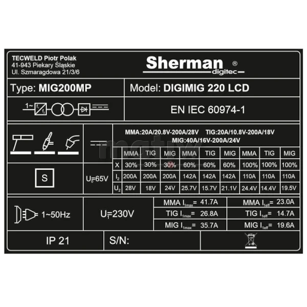 Spawarka MIGOMAT Sherman MIG DIGIMIG 220 LCD .jpg
