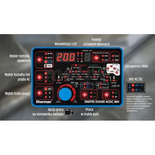 Spawarka Sherman DIGITIG 225DG AC/DC MIX TIG MMA Puls HF.jpg