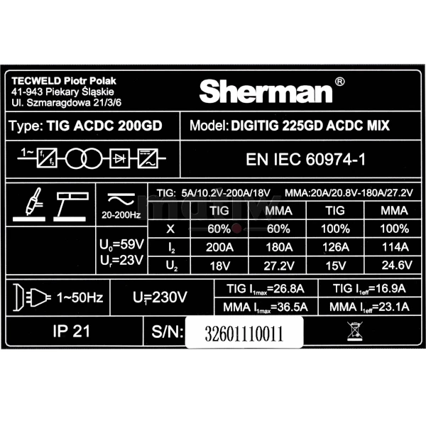 Spawarka Sherman DIGITIG 225DG AC/DC MIX TIG MMA Puls HF.jpg