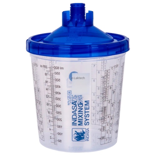 Pojemnik lakierniczy 800 ml z filtrem 190 µm INDASA Mixing System zestaw.jpg