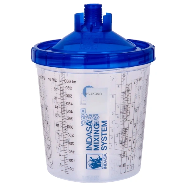 Pojemnik lakierniczy 400 ml z filtrem 190 µm INDASA Mixing System zestaw.jpg