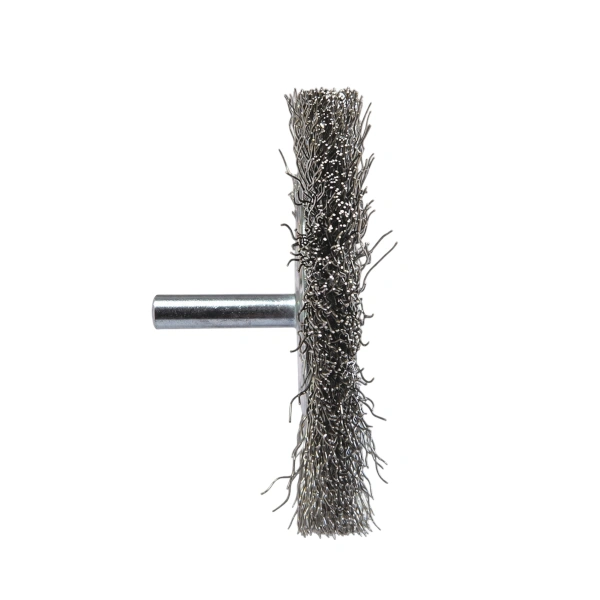 Szczotka druciana tarczowa 75 mm trzpieniowa INOX nierdzewna 0,3 mm.jpg