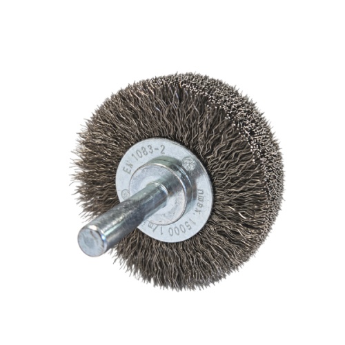 Szczotka druciana tarczowa 50 mm trzpień 6 mm INOX 0,2 mm wysokoobrotowa.jpg