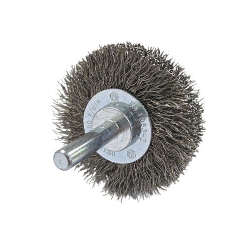 Szczotka druciana tarczowa 50 mm trzpień 6 mm INOX 0,3 mm wysokoobrotowa.jpg