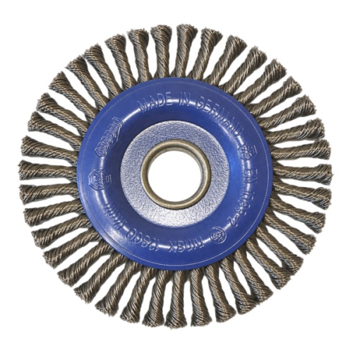 Szczotka druciana tarczowa 125x6 mm stalowa splatana 22,2 mm Osborn.jpg