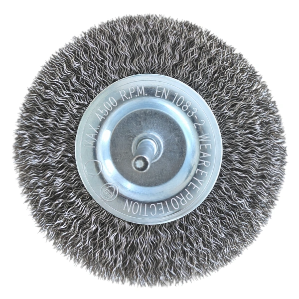 Szczotka druciana tarczowa 75 mm Osborn trzpieniowa stalowa 0,3 mm.jpg