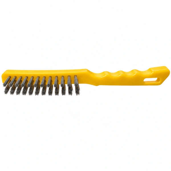 Szczotka druciana ręczna 3-rzędowa nierdzewna uchwyt plastikowy 280 mm.jpg