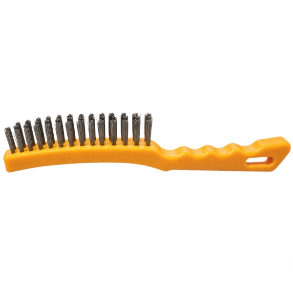 Szczotka druciana ręczna 4-rzędowa nierdzewna uchwyt plastikowy 280 mm.jpg