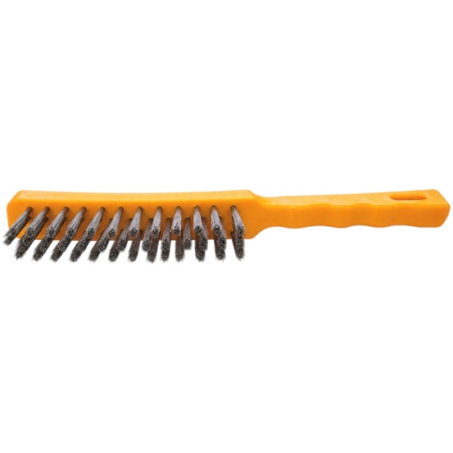 Szczotka druciana ręczna 4-rzędowa nierdzewna uchwyt plastikowy 280 mm.jpg