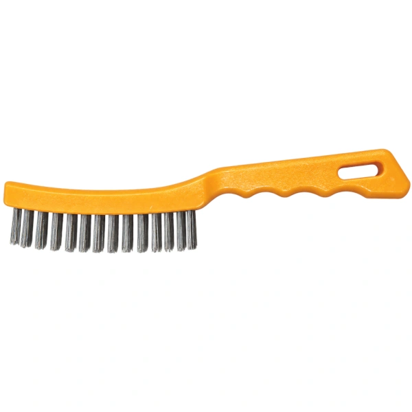 Szczotka druciana ręczna 4-rzędowa nierdzewna uchwyt plastikowy 280 mm.jpg