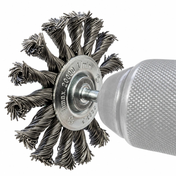 Szczotka tarczowa Osborn 75 mm trzpień 6 mm INOX drut splatany 0,50 mm.jpg