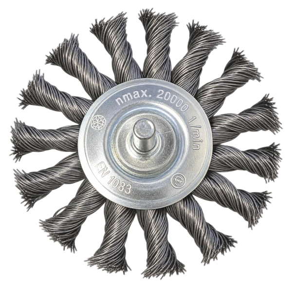 Szczotka tarczowa Osborn 75 mm trzpień 6 mm INOX drut splatany 0,50 mm.jpg