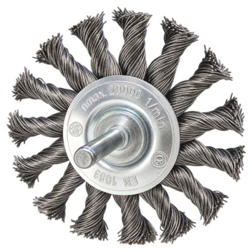 Szczotka tarczowa Osborn 75 mm trzpień 6 mm INOX drut splatany 0,50 mm.jpg