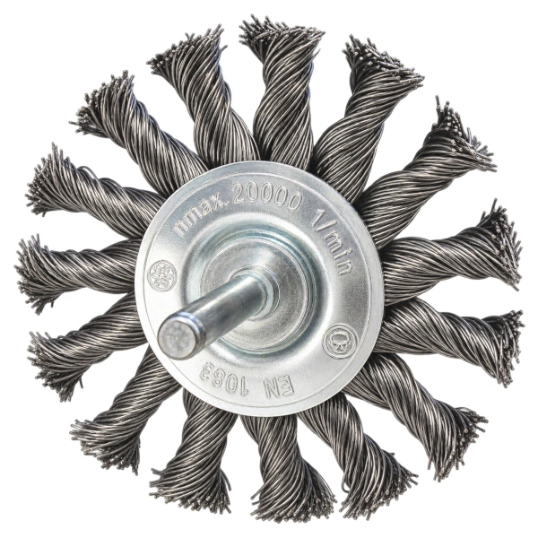 Szczotka tarczowa Osborn 75 mm trzpień 6 mm INOX drut splatany 0,50 mm.jpg