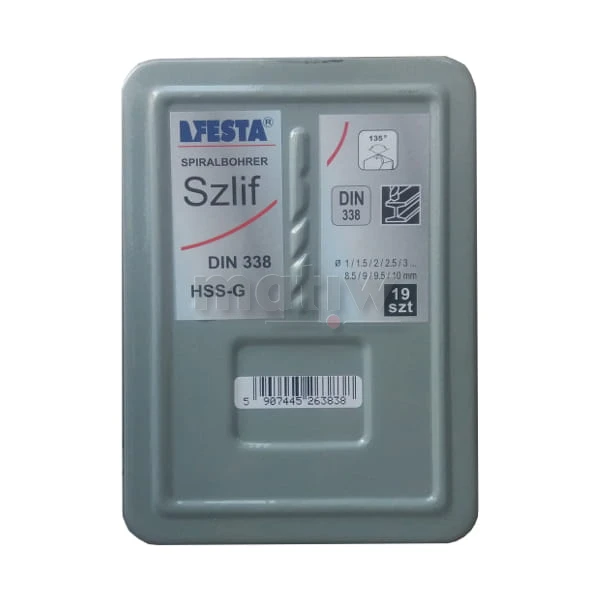 KOMPLET WIERTEŁ NWKa FESTA HSS-G SZLIFOWANYCH 1-10